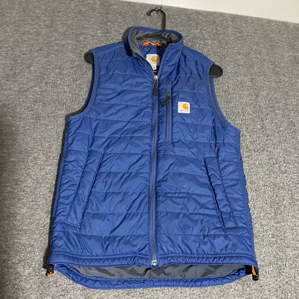 Carhartt Mens Gilliam Vest Blue Quilted Lightweight Insulated 102286 Small